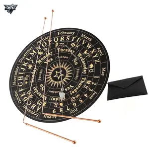 2PCS Copper Dowsing Rods Set, Divining Rods with Dowsing Pendulum and Divination Mat, Multi-Purpose Ghost Hunting Tools for Divining Water, Treasure and Buried Items Daily Outdoor Use