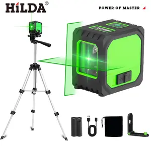 2-Line Self-Leveling Laser Level | Green Cross & Horizontal Lines | High Precision | USB-C Rechargeable Long-Lasting Battery | Perfect for Home Renovation, Tile Laying, Cabinet Installation, Wall DIY & Christmas Gifts | Self Levelling Laser