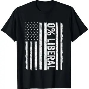 Zero Percent 0 Percent Vintage Us Flag Pro Conservative T Shirt