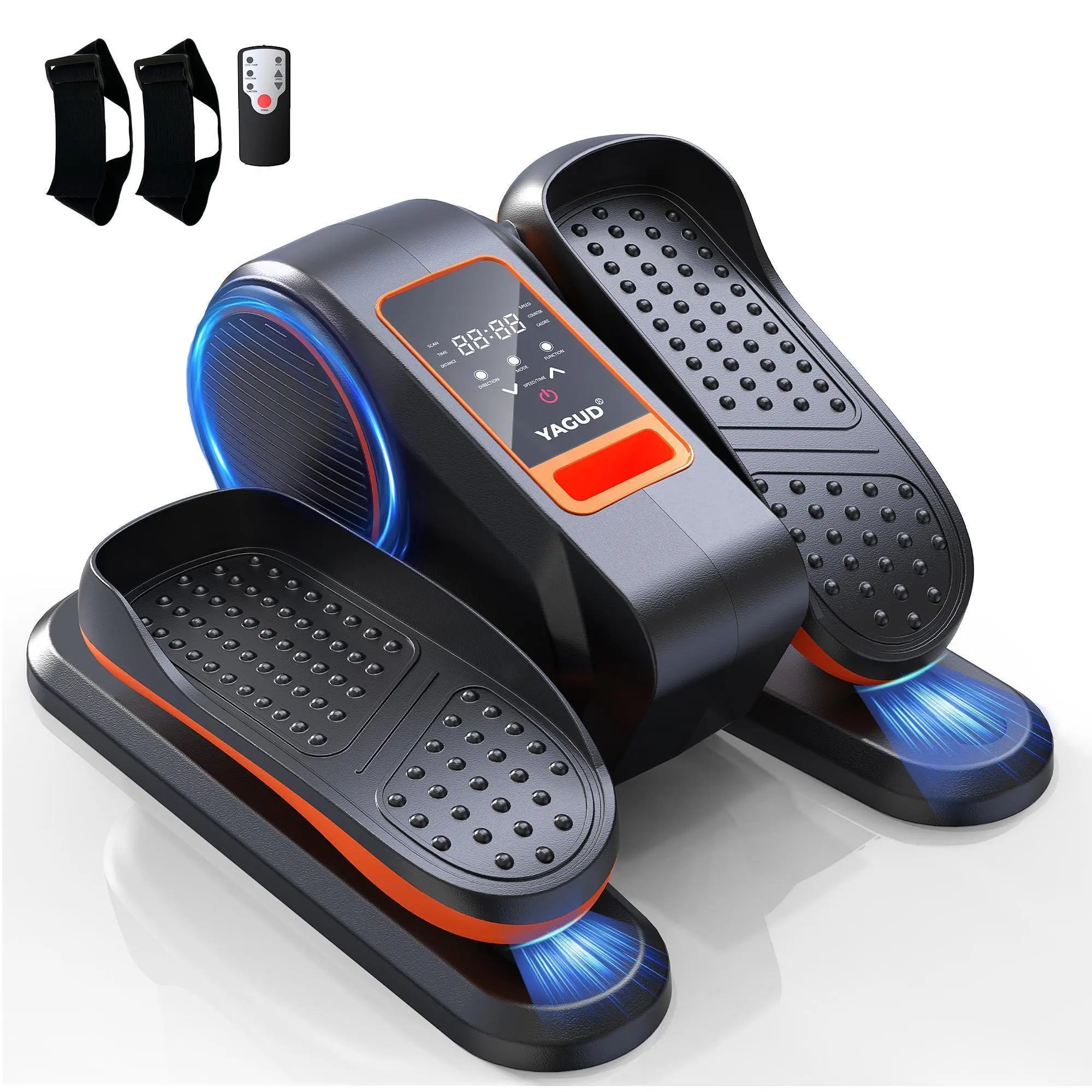 Under Desk Elliptical Machine, Electric Ellipse Leg Exerciser for Adult, Quiet & Portable Electric Seated Pedal Exerciser with Remote Control & 12 Adjustable Speeds