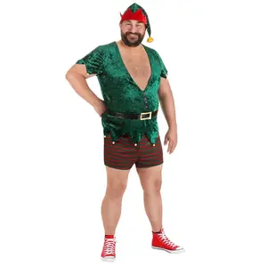 Men's Plus Size Sexy Christmas Elf Costume