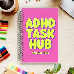 ADHD Schedule - The Ultimate A5 Organizer Weekly Planner for ADHD Brains, Manage Daily Tasks, Appointments, and Goals with a Structured Layout, 108 Pages of Premium 100gsm Paper, Twin-Wire Binding