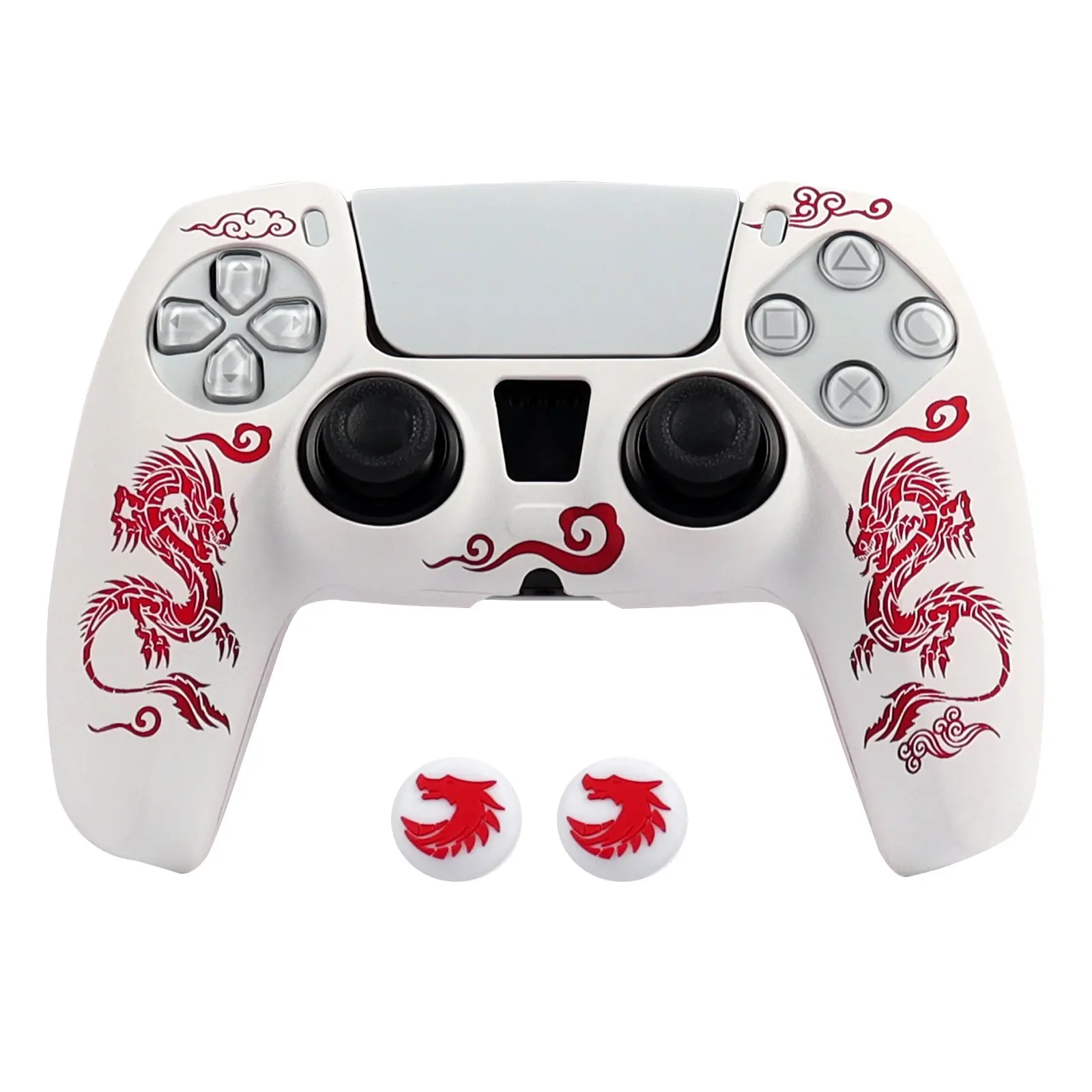 Silicone Protective Case Cover For Playstation 5 Controller Skin Gamepad Games Accessories For PS5 Control with Joystick Caps Gaming Accessory Gaming Stuff