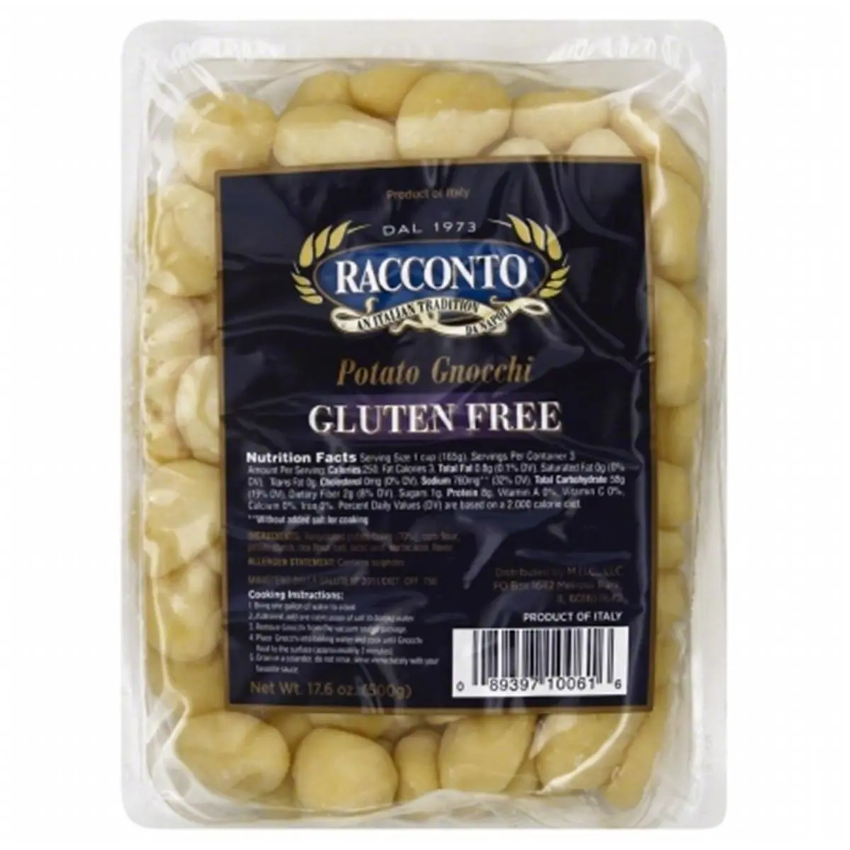 212 MAIN Gluten-Free Corn-Enhanced True Potato Gnocchi - Salt-Infused, 17.6 oz, Gluten Free Snacks