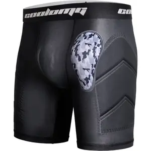 COOLOMG Adult Mens Baseball Padded Sliding Shorts with Soft Protective Cup for Football Lacrosse