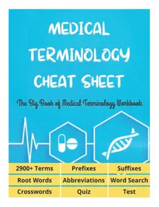 MEDICAL TERMINOLOGY CHEAT SHEET - The Big Book of Medical Terminology Workbook - 2900+ Terms, Prefixes, Suffixes, Root Words, Abbreviations