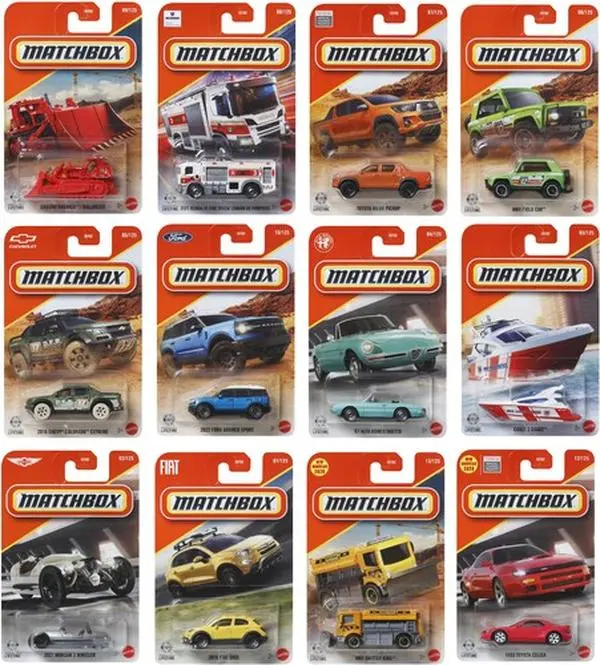 Matchbox Authentic 1:64 Scale Model Car Set, 24-Piece A Assortment Collectibles, Off-Road Toy Cars, Ships in Own Container