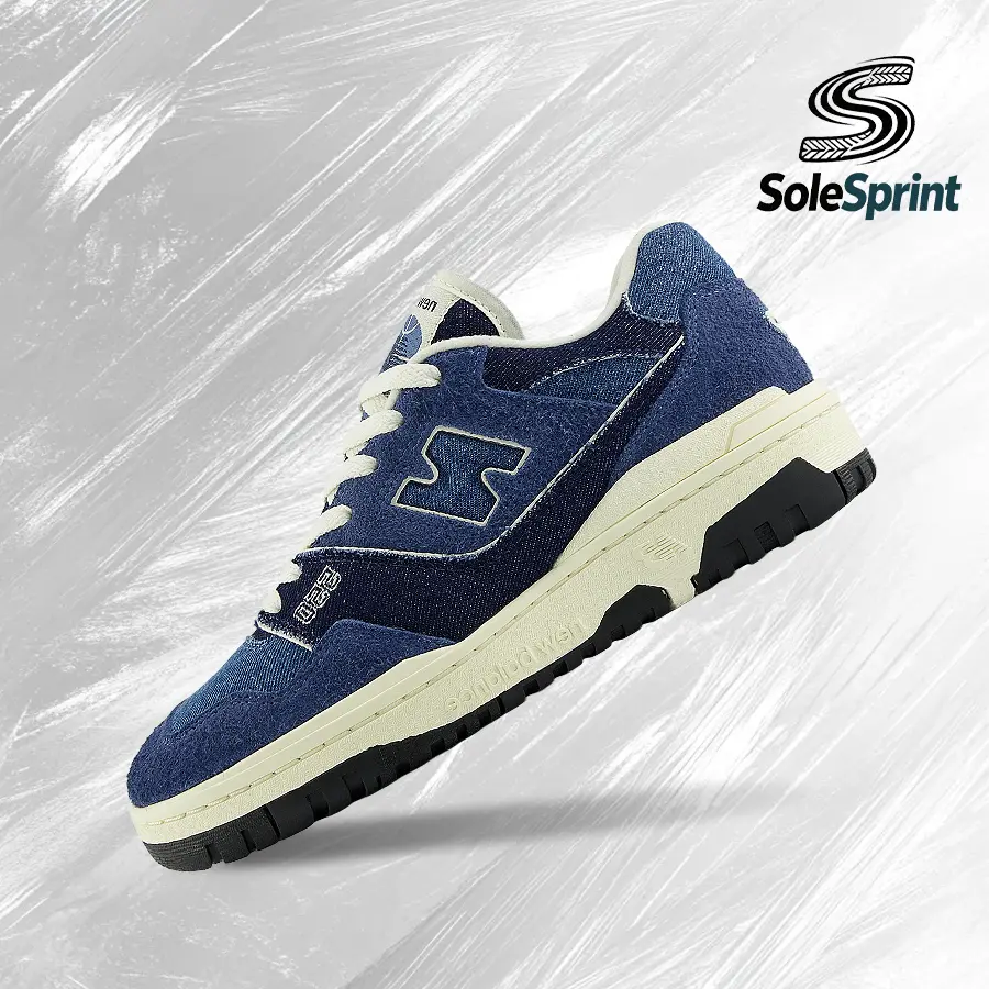 New Balance 550 Denim Pack Navy (Women's)– Women's Lifestyle Sneakers – Shose For Woman-Vintage-Spring & Summer-Inspired Running Shoes, Shock-Absorbing Comfort, Gym To Streetwear Casual Wear-back to school–BBW550GH