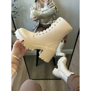 Cream Combat Boot​​​​​​​​​