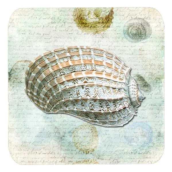 Shells Foam Coasters - Set Of 4, 3.5 x 3.5 In.