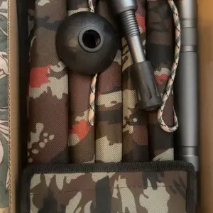 8-in-1 Tactical Trekking Stick - Retractable Folding Multi-Function, Compass, Tinder, Saw Blade, Screwdriver & Pliers - Premium Outdoor Survival Gear for Hiking. tactical  hiking  stick trek pole Travel Accessories Camping Supplies