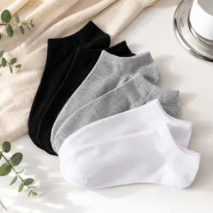 10/20 Pairs of Solid Color Thin Socks, Suitable for Both Men and Women,  Ideal for Outdoor Activities, Suitable for Wearing Outdoors Knitted Fabric