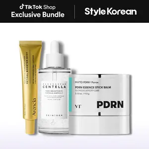 [StyleKorean] Daily Neck Care Trio Set - [Arencia] Retinal Booster Shot Serum / [SKIN1004] Madagascar Centella Tone Brightening Capsule Ampoule / [VT] PDRN Essence Stick Balm