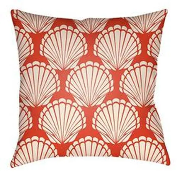 Artistic Weavers LTCH1483-2222 Litchfield Square Pillow, Poppy Red & Ivory - 22 x 22 in.