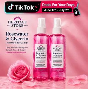 Heritage Store Rosewater & Glycerin Hydrating Mist - Dewy, Radiant Skin Refresh with Scent & Moisture Boost, Beauty Products for Daily Use