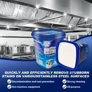 Liapu Stainless Steel Cleaning Paste - Quickly and easily removes rust from various stainless steel surfaces and burnt marks on the bottom of kitchen utensils and pots, powerful cleaning tool - Home and maintenance care