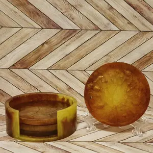 Epoxy Resin Drink Coasters - Tableware for Kitchen and Bar