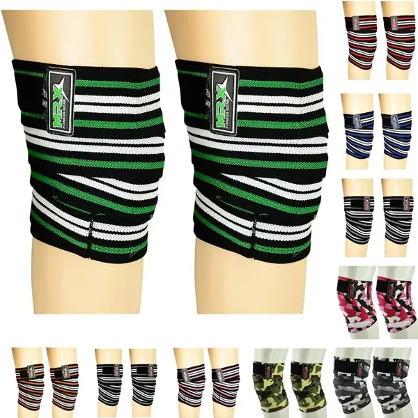 Mrx Weightlifting Knee Wraps Pro Quality Gym Workout Lifting Wrap