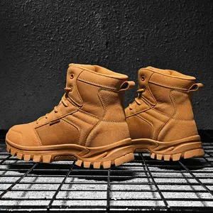 【fathersday】Ubetif Men's Tactical camping Boots Lightweight Comfortable All-Day Work Boots for Motorcycle Combat Hiking Safety Outdoor Shoes, protective combat boot. Fathersdaygift Unisex Durable Breathable Fabric for Outdoor & Indoor Use
