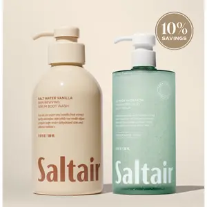 Saltair The Cleanse & Hydrate Bundle - Salt Water Vanilla Body Wash & Hyaluronic Acid Body Serum