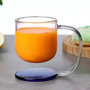 Creative 3D Floating Pattern Glass Cup Swirl Bottom Borosilicate Heat Resistant Water Coffee Milk Tumbler
