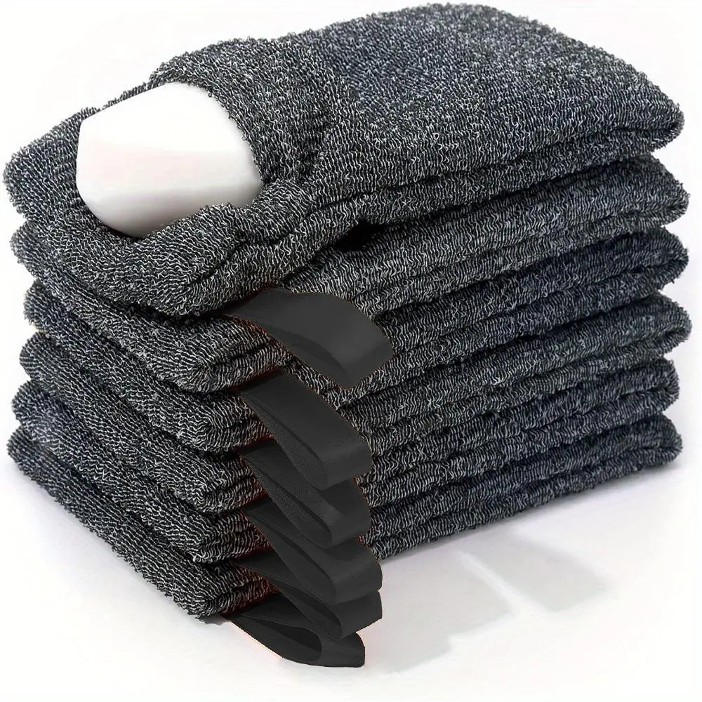 Soap Pocket, 6 Counts/set Exfoliating Soap Saver Pouch, Bathroom Accessories Mesh Bar Soap Foam Lather Pouch for Home Dormitory Travel, Exfoliating Bath Tool, Body Care Tool, Shower Bath Tool, Bathroom Essentials, Bathroom Necessities