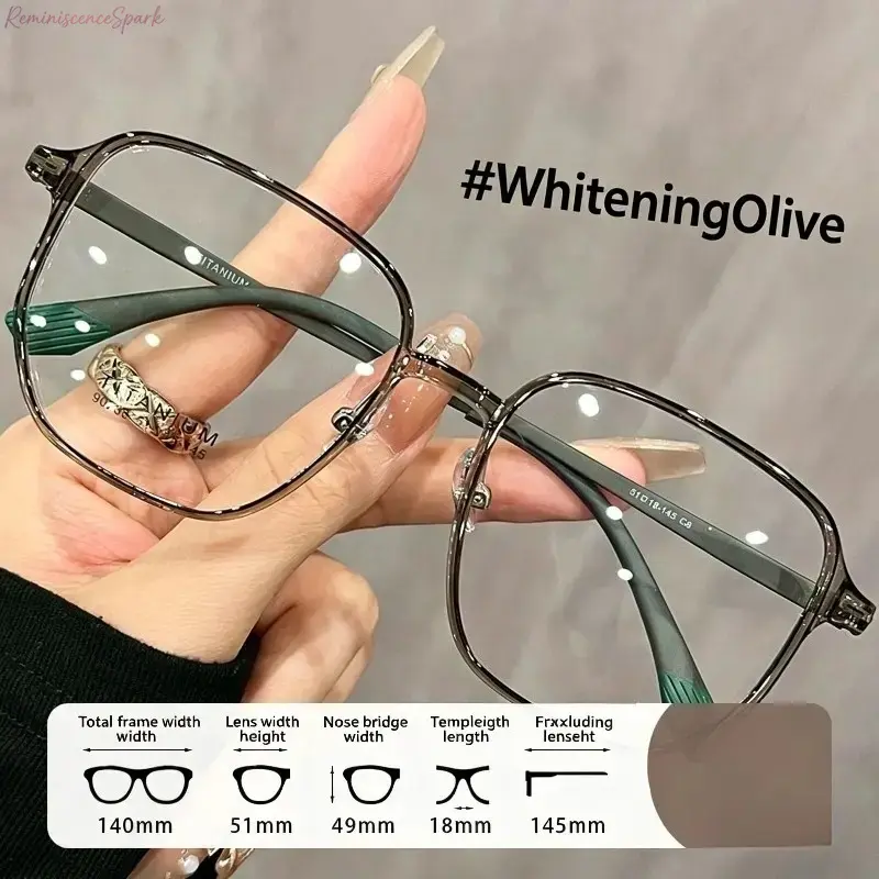 Women's 2026 Oversized Blue Light Glasses Frames - Premium Blue Light Blocking Lenses, Face-Slimming Flattering Design, Prescription-Ready, Ideal for Office Work & Indoor Leisure