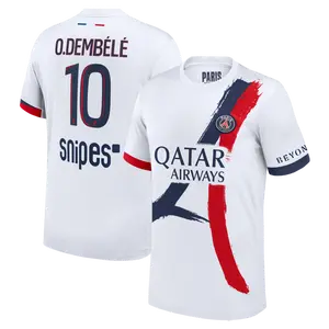 Unisex Soccer PSG Team O. Dembélé 10 Champions League Playoffs 2026 Away Stadium Jersey - White