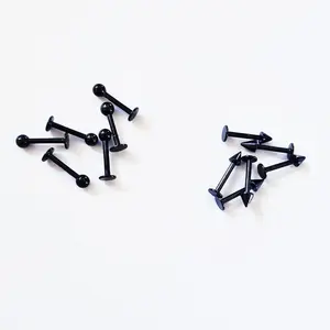 silver 16g ball spike stud, labret ring, lip piercing cartilage tragus helix straight barbell monroe (1 stud)