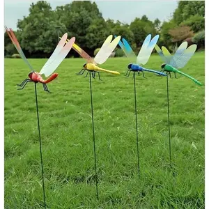 12PCS Dragonfly Hat Clip,Dragonfly Clip Bug Repellent,creative Home Accessory,Dragonfly Rod Garden Clip Decor,Natural Organic Concept Dragonfly Repellent Bugs Mosquitos.