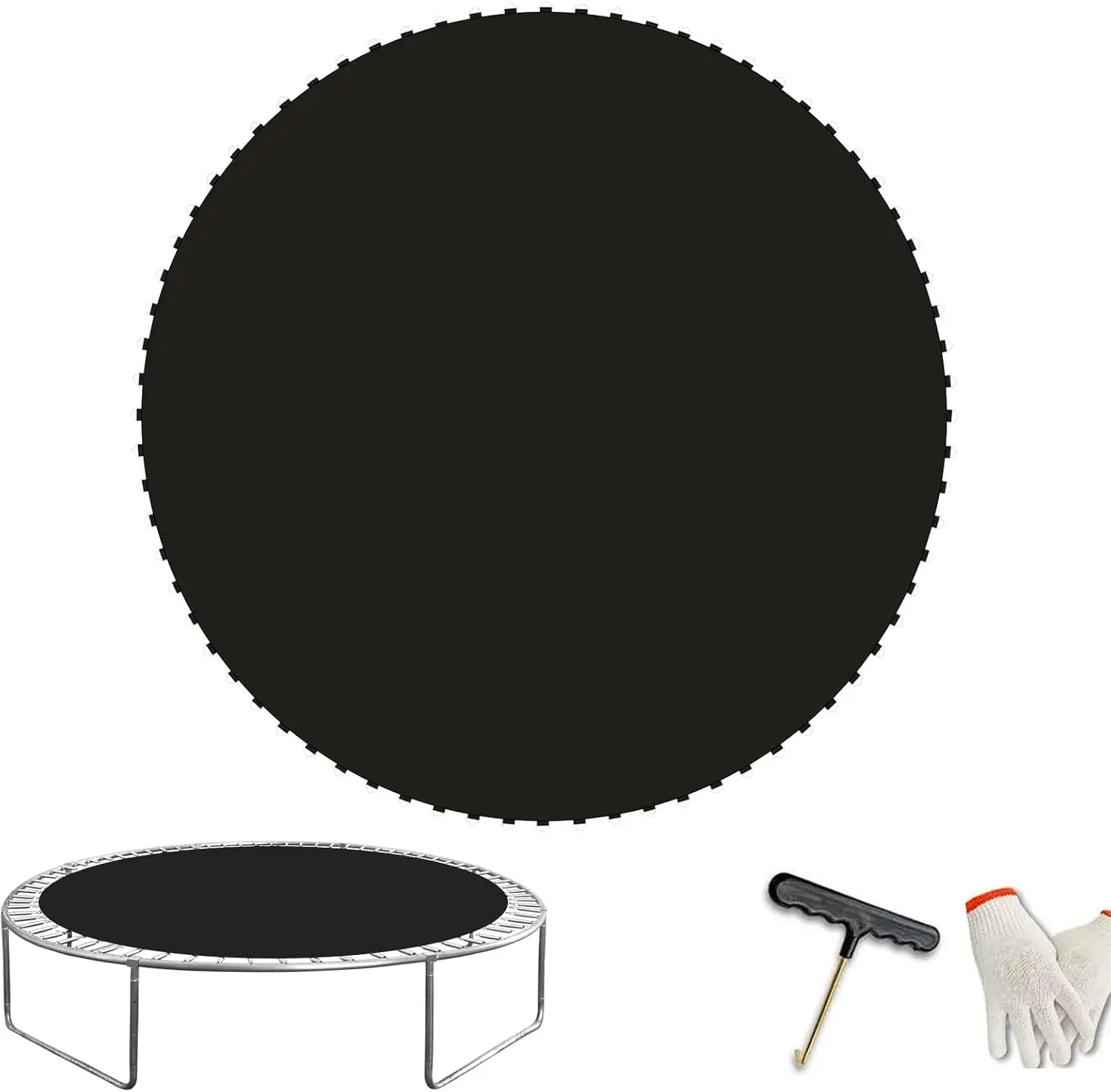 Replacement Trampoline Mat, Heavy-Duty, UV-Resistant & Durable Bounce Pad for 12/14/15ft Round Trampolines - Perfect for Safe & Fun Jumping