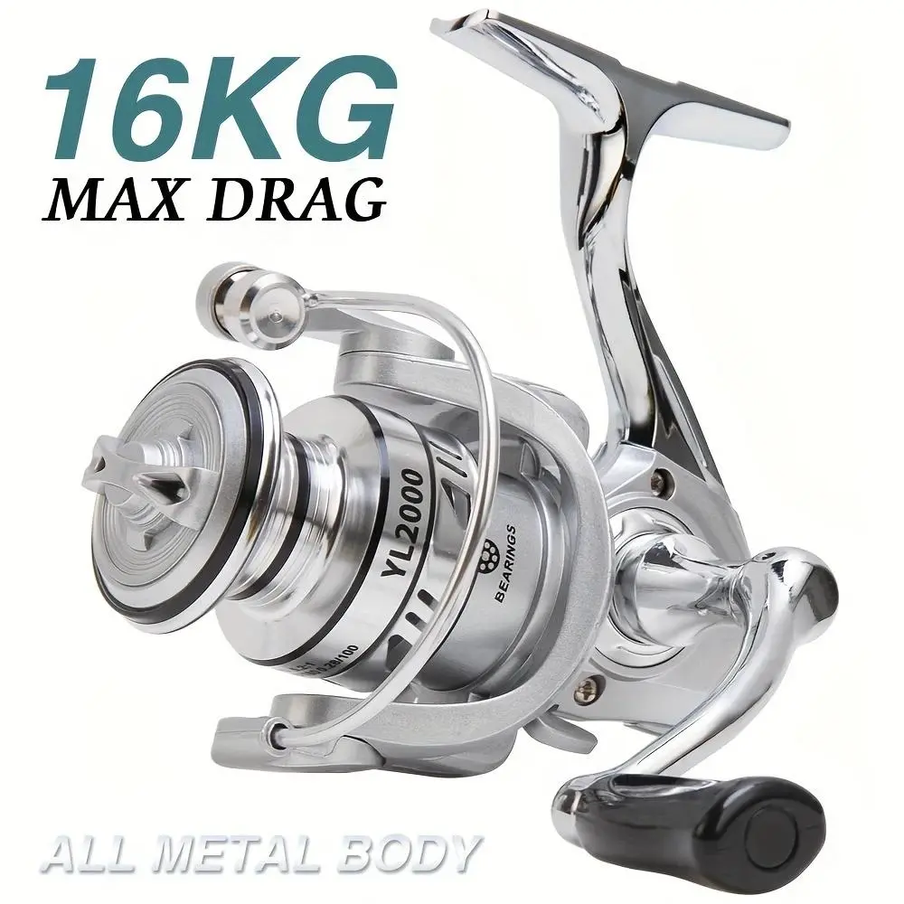 Billings Yl 1000~7000 Series 5.2:1 Gear Ratio35lb Max Drag Cnc Metal Spool Spinning Fishingreel for Freshwater Saltwater Fishing Tackle Fishing Equipment