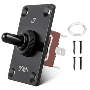 Heavy Duty 3 Pin Marine Toggle Switch Up Down Control Trim Switch with Waterproof Cap Momentary Switch Panel for Boat Yacht RV ATV Car Bus
