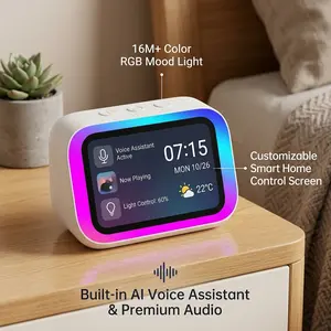 Multifunctional Smart Speaker, Bluetooth 5.4, HD Touch Display, Photo Album & Voice Control
