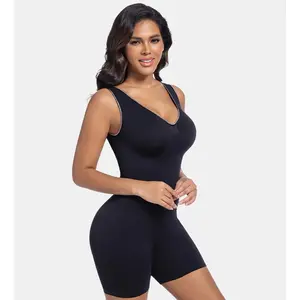 Sexy Backless One Piece Shapewear Bodysuit, Slim Fit Tummy Control Waist Shaper, Seamless Sculpting Body Shaper Jumpsuit, Casual Daily Layering Underwear for Women
