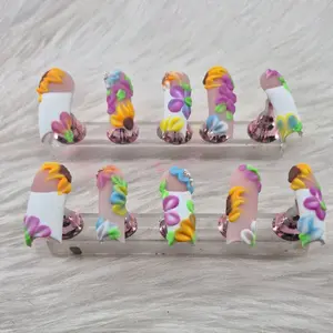 Glow Garden Press On Nails