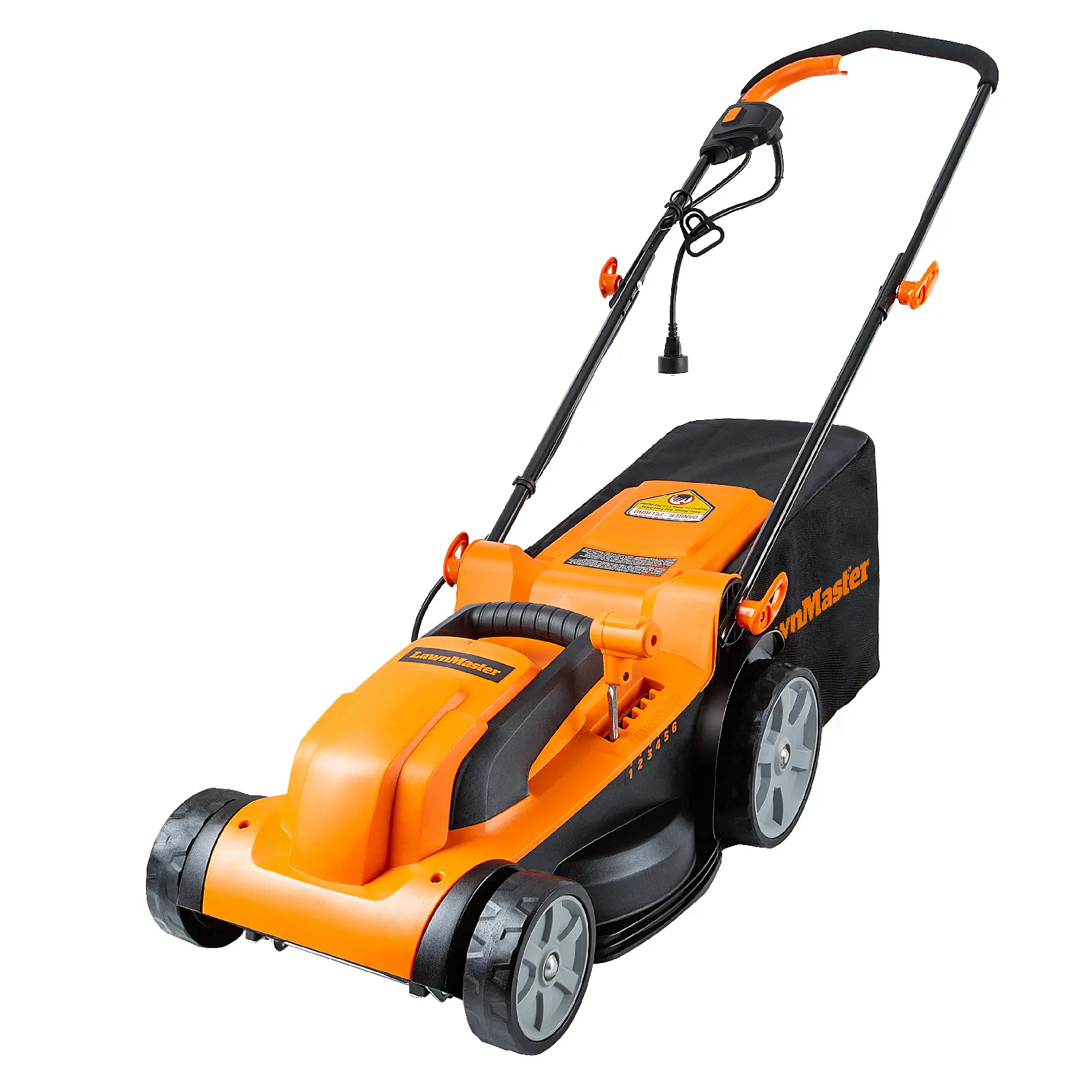 LawnMaster Electric Corded Garden Lawn Mower - 15 In, 11AMP, Lightweight, Adjustable Height Mower, Portable, Efficient Cutting, with Large Grass Bag, Lightweight Lawn Mower