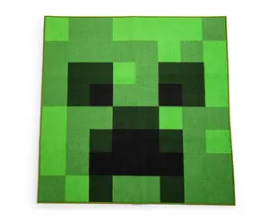 Minecraft Green Creeper Square Area Rug | 52 Inches