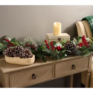 4' Berry, Pinecone and Greenery Garland by Valerie