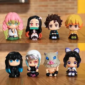 3rd Generation Demon Slayer Figurines, Tanjiro Kamado & Inosuke Hashikaze Collectibles, Collectible Figure, Anime Desk Decor Set, Perfect Gift, 8-Piece Kit, Art Figurine