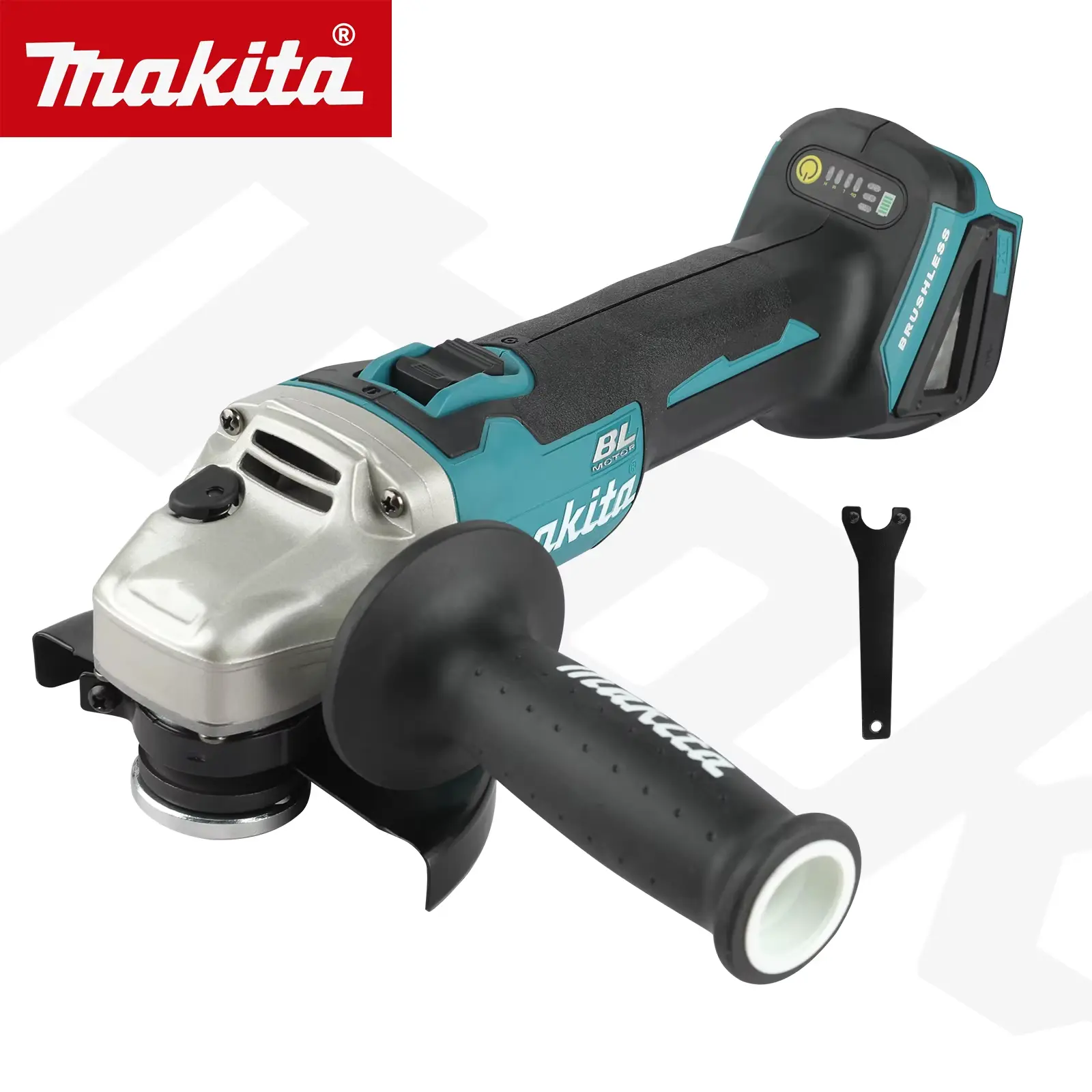 Makita DGA504 18V Brushless Cordless Angle Grinder Kit, 125mm Disc Compatibility, Metal Cutting & Surface Polishing Tool, Auxiliary Handle & Spanner Included, For Metal Fabricators, Battery & Charger Options Available