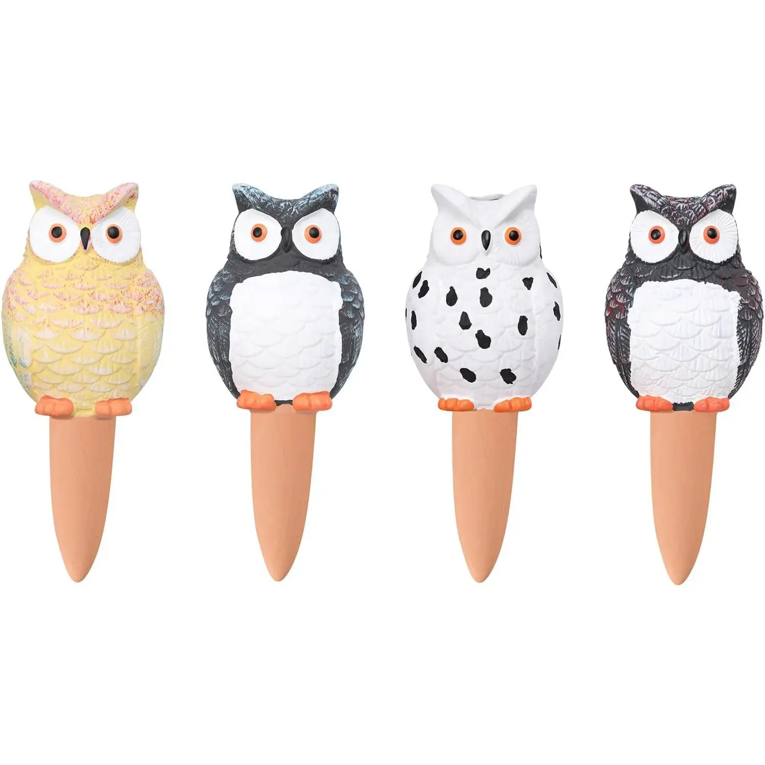 Self  Watering Globes 4 count Terracotta Watering Spikes  Watering Devices Self Watering Planter Insert Owl Decor