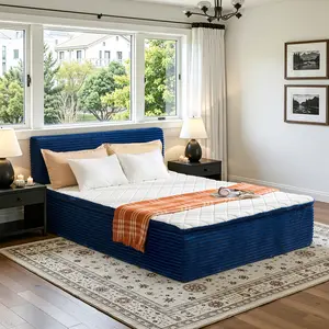 Weaxty All-in-One Compressed Bed with Integrated Mattress, Compressed Cloud Flood Bed with Headboard, High Density Foam, For Bedroom Guestroom Apartment, Fully Assemblly