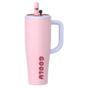 Brand Goolu 40 oz QA1 Tumbler with Handle and Straw Lid, Insulated Stainless Steel Travel Mug for Women and men, Spill-Proof Cup