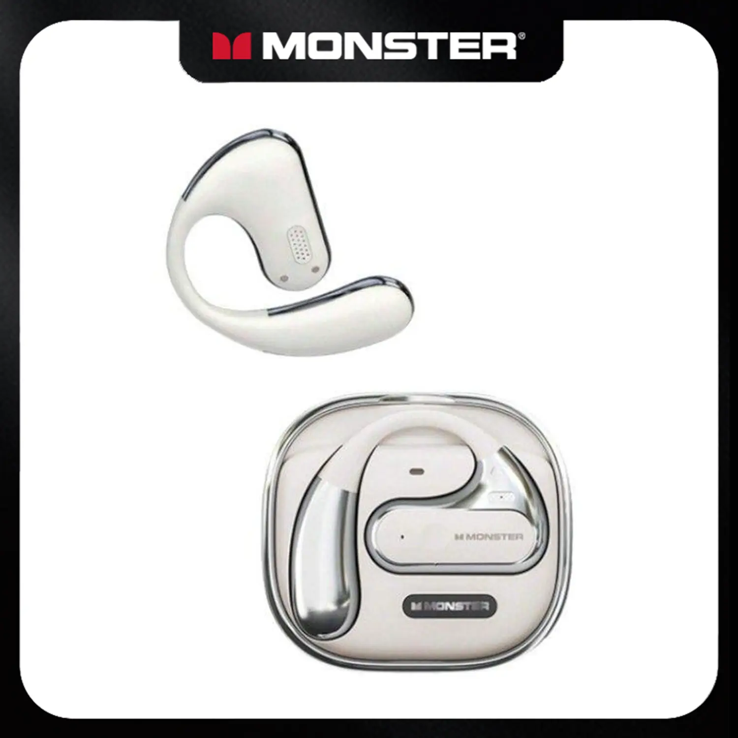 Monster Open Ear Headphones AC320,  Wireless Earbuds Bluetooth 5.4 with Clear Talk, Stylish Rotating Case with Lanyard, Type-C Charging, Comfort Fit, 24H Playback, Water Resistant Sport Earbuds - SummerWins - DealsForYouDays