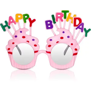 Happy Birthday Sunglasses, Funny Novelty Glasses, Photo Props, Children and Adult Birthday Party Accessories, Abs Material