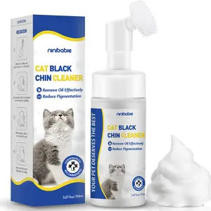 Cat Black Seed Cleaner,Remove Chin Blackheads,Cat Chin Grooming Wash,2-in-1 Wash and Brush for Stubborn Dirt,Cruelty-Free and Freshness 5.07 fl.oz