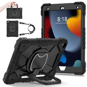 Shockproof Tablet Case with Shoulder Strap, 1 Count 360° Rotatable Handle Stand Tablet Cover, Tablet Accessories Compatible with iPad 10.2 Inch 7th 8th 9th
