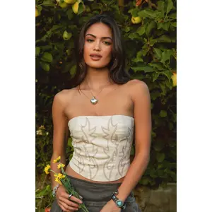 Jolene Embroidered Western Corset Top - 4 Colors