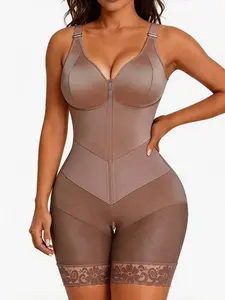 1 Count Women's Adjustable Straps V-Neck Jumpsuit, Fajas, Colombian Shapewear, Butt Lifting And Tummy Control Shapewear, V-Shape Waist Cincher Soft Gentle Body Shaper, Double Compression Shaping Bodysuit, Suitable For Yoga, Sports, Various Occasions